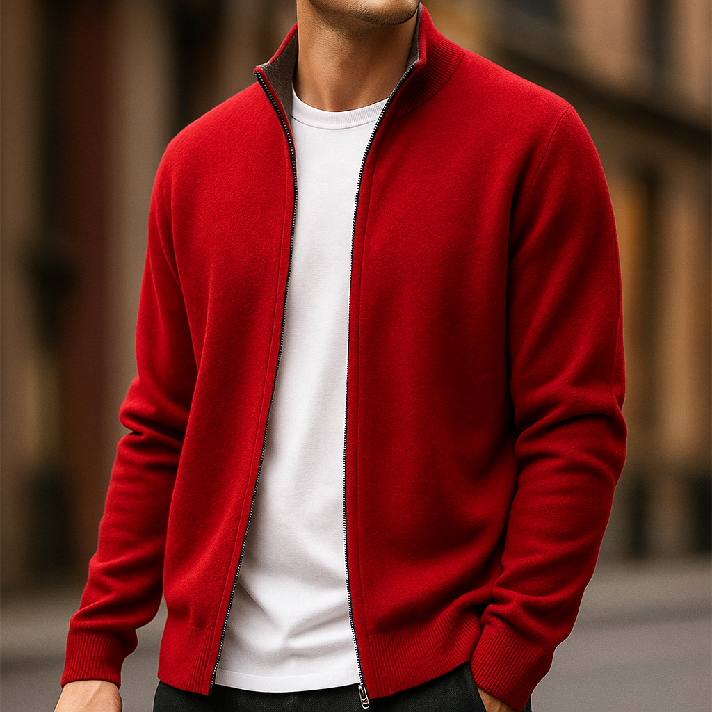 The Marino Cashmere Zip Cardigan