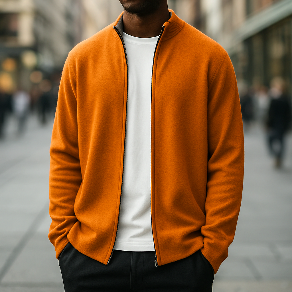 The Marino Cashmere Zip Cardigan