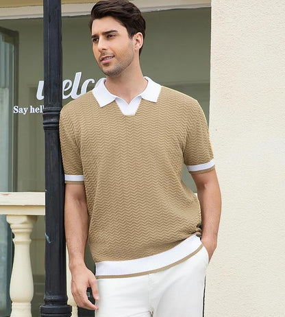 Textured Golf Polo Shirt