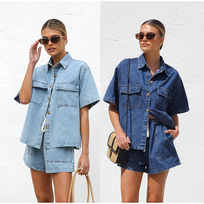 Olivia Denim Two-Piece Set