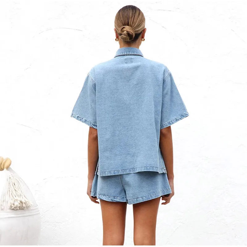 Olivia Denim Two-Piece Set