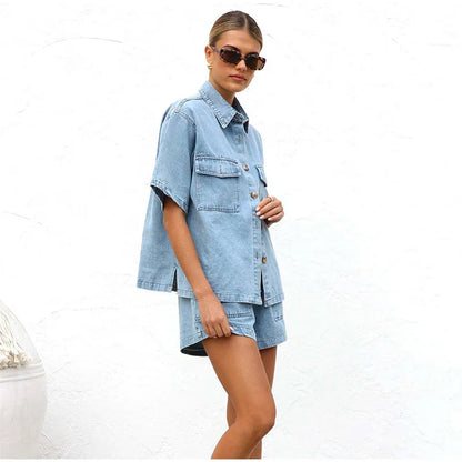 Olivia Denim Two-Piece Set
