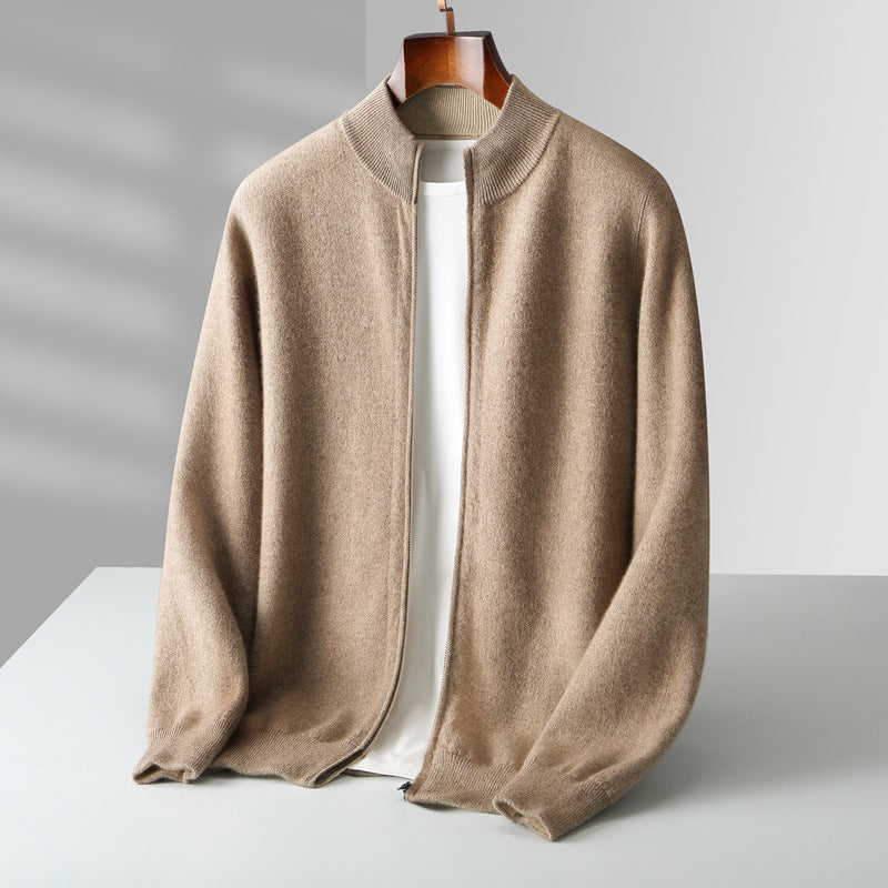 The Marino Cashmere Zip Cardigan