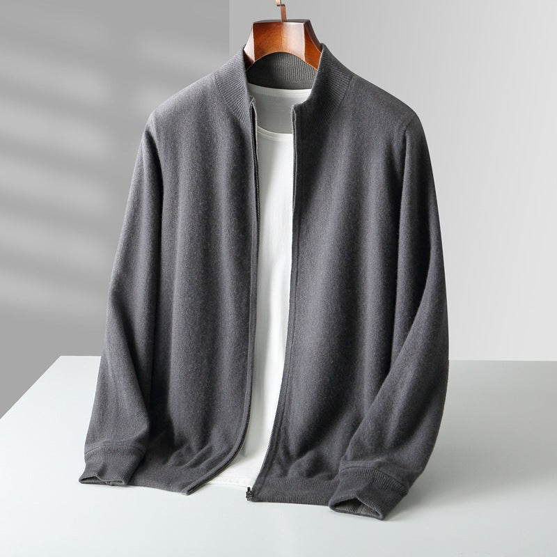 The Marino Cashmere Zip Cardigan