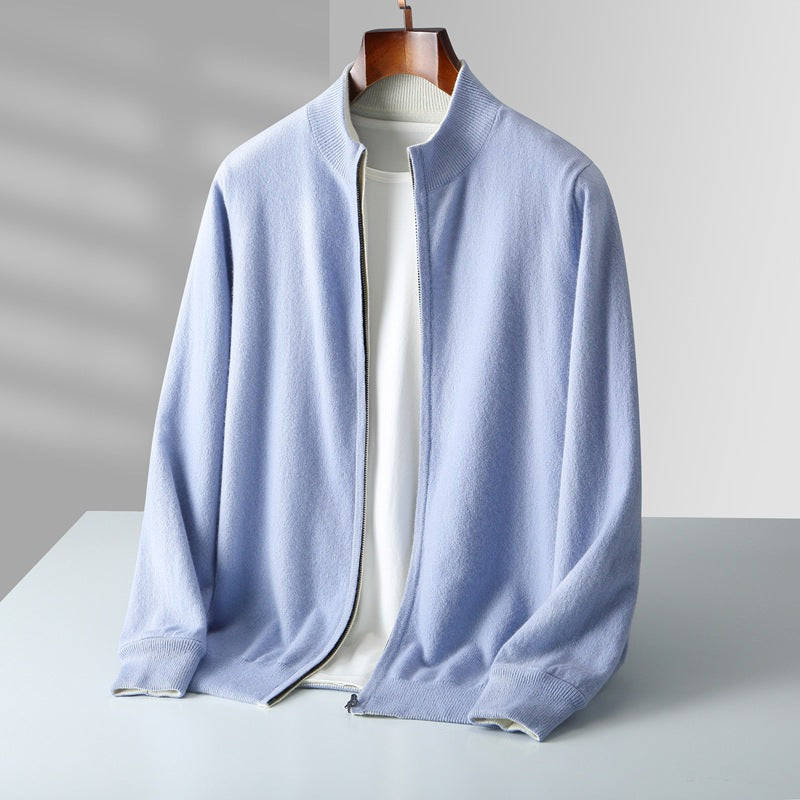 The Marino Cashmere Zip Cardigan