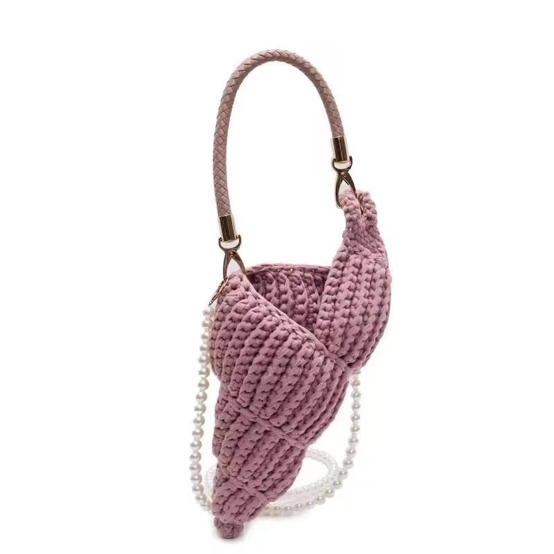The Coralia Crochet Shell Bag