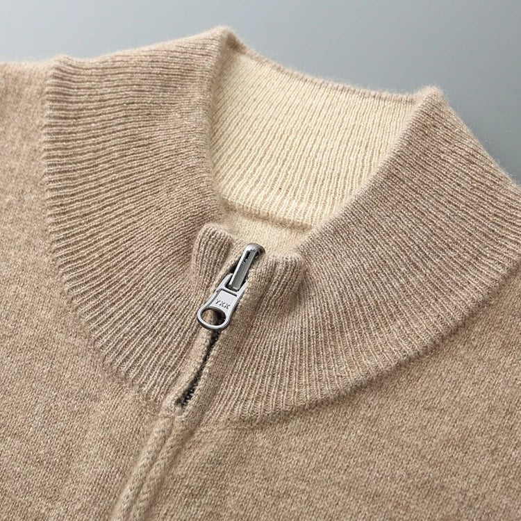 The Marino Cashmere Zip Cardigan