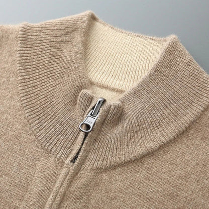 The Marino Cashmere Zip Cardigan