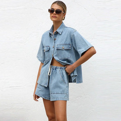 Olivia Denim Two-Piece Set